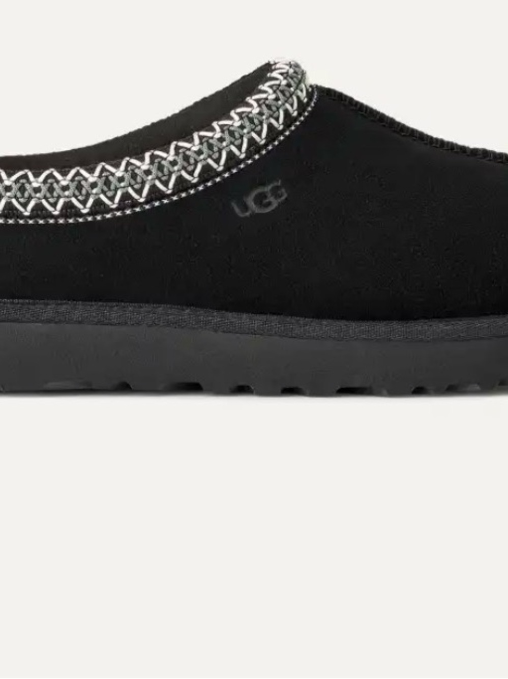 UGG Black Fleece-Lined Mule Slippers - Picture 2 of 2